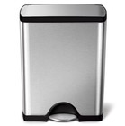 Simplehuman 13 Gal Step Trash Can Brushed Steel Soft-close Lid W  Wheels