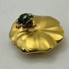 Vintage Estee Lauder Frog Lily Pad Perfume Compact Enamel - No Perfume no Box