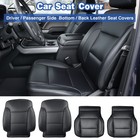 For 2014-2019 Chevy Silverado Driver   Passenger Perf Leather Seat Cover Black