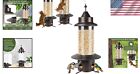 Squirrel Proof Hanging Bird Feeder - Metal Tube  5lb Capacity  Antique Bronze
