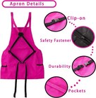 Garden Apron  Gardening Apron For Women  Gardening Apron With Pockets Rose Red