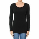 Long Sleeve T Shirt Crew Neck Round Neck Stretch Cotton Tee Plain Solid 