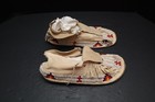 Antique Plains Indian Beaded Moccasins Native American 11 5  Long Vtg