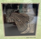 Celtic Shadows Dublin   s Ha   penny Bridge Bronze Wall Plaque Shadow Box Framed 
