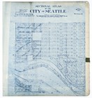 1900 Seattle Map  South Ballard - Salmon Bay   24x22  Original Washington