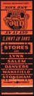 Vintage Matchbook Cover Lanes Rexall Drugs Salem Danvers Wakefield Stoneham Mass