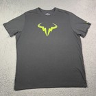 Nike Rafael Nadal T-shirt Mens Xl Black Rafa Logo Court Tennis Cw1534-010