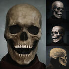 Human Skull Mask Full Head Helmet Movable Jaw For Halloween Cosplay Party Props