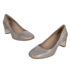 Donald Pliner Corin Mid-heel Pumps Beige Shimmer Rounded Toe Women s 8 5