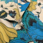 Vtg 60s Floral Dress Talon Zipper Blue Green Boho Hippie Long