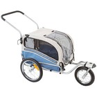 Bicycle Pull-behind 2-in-1 Pet Trailer And Carrier Stroller