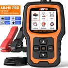 Ancel Ad410 Pro Obd2 Scanner 6v 12v 100-2000 Cca Car Battery Tester Code Reader