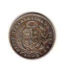Higher Grade 1903 Jf Peru Silver 1 2 Dinero