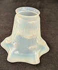 Antique Art Nouveau French Opalescent Glass Lamp Shade Tulip  Bell Flared Rim