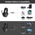 Black Wired Gaming Headsets Headphones Mic For Ps5 Ps4 Xbox One Switch Pc Rpi 3