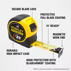 Stanley Fat Max Magnetic Tape Measure 25 Ft Measuring Tool Roll Ruler Lock