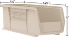 Akro-mils 12 Pack Akrobins Plastic Storage Bins  Space-saving Stackable Organize