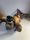 Merman Mermaid Mexican Folk Art Wood Hand Carved Painted Swimming Large 17  Htf
