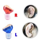 1 Pair Hearing Aids Mini In-ear Enhancer Voice Sound Hearing Amplifier Red blue