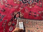 5x8 Red Antique Oriental Rug Old Worn Vintage Blue Navy Purple Handmade Wool 5x7