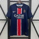 Paris Saint-germain Psg Champions 25 Blue Soccer Jersey   Qatar Airways Size L
