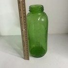 Vtg 50 s Green Glass Refrigerator Water  Juice Bottle 40 Oz Has Manuf  Imprint