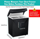 Black Chest Freezer Cover   Waterproof Freezer Covers 25lx23wx34h Compact For 5 