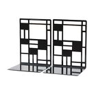 Bookends 1 Pair  Black Metal Book Ends  Bookends For Shelves  Unique Decorative