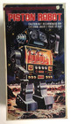 Early Sjm Horikawa Piston Robot Tin Legs Orig Box Japan 1970 Vtg Works Excellent