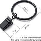 36 Pack Curtain Rings With Clips Drapery Hangers Metal Curtain Hooks Set