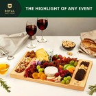 Royal Craft Wood Large Bamboo Charcuterie   Cheese Board - Serving Tray