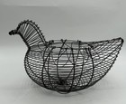 Vintage Small Wire Hen chicken  Egg Basket  Rustic  Farmhouse  Decor