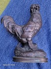 Rare Old Early 19th C Antique Bronze Sculpture Auguste Cain Rooster 1874 France