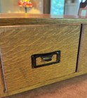 Antique Wooden Tiger Oak 2 Drawer Card Catalog File library Cabinet