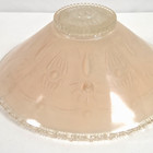 Vintage Pink Glass Art Deco Ceiling Fixture Light Lamp Shade 10 5    Wide Sunburst