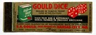 Rare 1930 s- Gould   1 000 Guarantee  Dice  Sealed Cans W serial Numbers