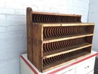 Vintage Wooden Mail Sorter Hotel Post Office Letter Holder