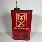 Vintage Oil Tin Mx 237 The Master Oil Alice Texas 