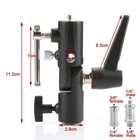 H-shape Swivel Flash Shoe Softbox Umbrella Holder Bracket For Tripod Light Stand