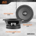 2x Prv Shallow 6 5  Midrange Speakers Pro Audio 400 Watts 8 Ohm 6mr200a 6    Slim