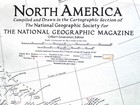 National Geographic Society Map Of Continent Of North America May 1942 Wwii