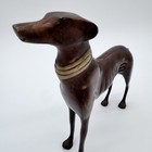 Vintage Bronze Greyhound Egyptian Statue Figurine 10x9   