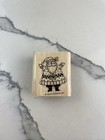 2000 Stampin Up Santa Christmas Wood Rubber Stamp 