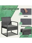 Hot Sale   3 Pieces Wicker Outdoor Patio Furniture Set  Modern Rattan Patio Chairs