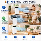 14000 Btu Portable Air Conditioner Ac Unit Dehumidifier   Fan Quiet 24h Timer