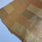 Japanese Fukuro Obi Gold Thread Tsumugi Silk Diamond Pattern 8 Sun 440cm X093