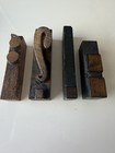 Vintage Letterpress         Wood Type Printer Blocks 2-2 3 4  Set Of 4