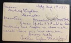 1885 Winnipeg Canada Postal Stationery Postcard Cover To Harrison