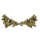 Mini Pi Yao Pixiu Chinese Dragon Lucky Feng Shui Amulet Brass Figurine Set  6