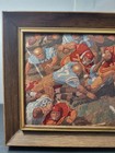 Vtg Arnold Friberg O j  Runs For Daylight Football Print Metal Frame Read